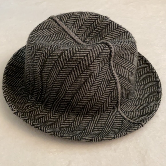 Goorin Bros | Wool Blend Herringbone Fedora Unstructured Hat Grey/Gray (M 7 1/8) - Picture 12 of 12